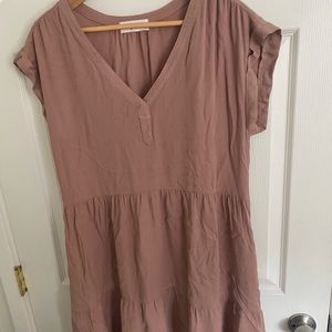 Pink/Mauve easy throw on dress from Carly Jean Los Angeles
